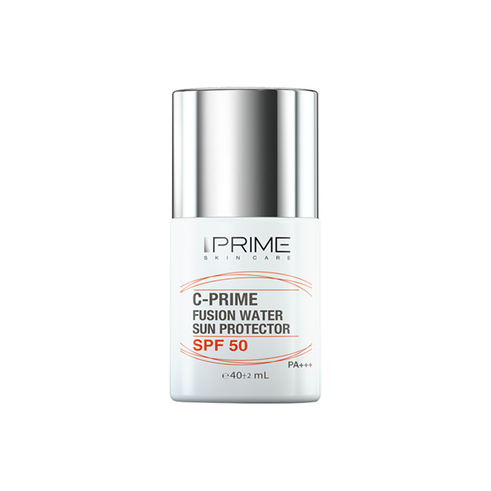تصویر فلوئید ضد آفتاب بی رنگ SPF50 پرایم حاوی ویتامین C مدل فیوژن واتر حجم 40 میل